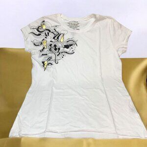 Retro Ecko Red White Gold‎  Graphic Cap Sleeve Tee Shirt   NWOT